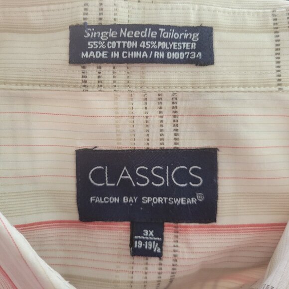 Falcon Bay Sportswear Men Shirt 3X Short Sleeve Pocket Single Needle PLA99XE - Picture 6 of 7